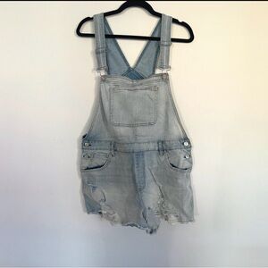 No Boundaries Light Blue Denim Overalls